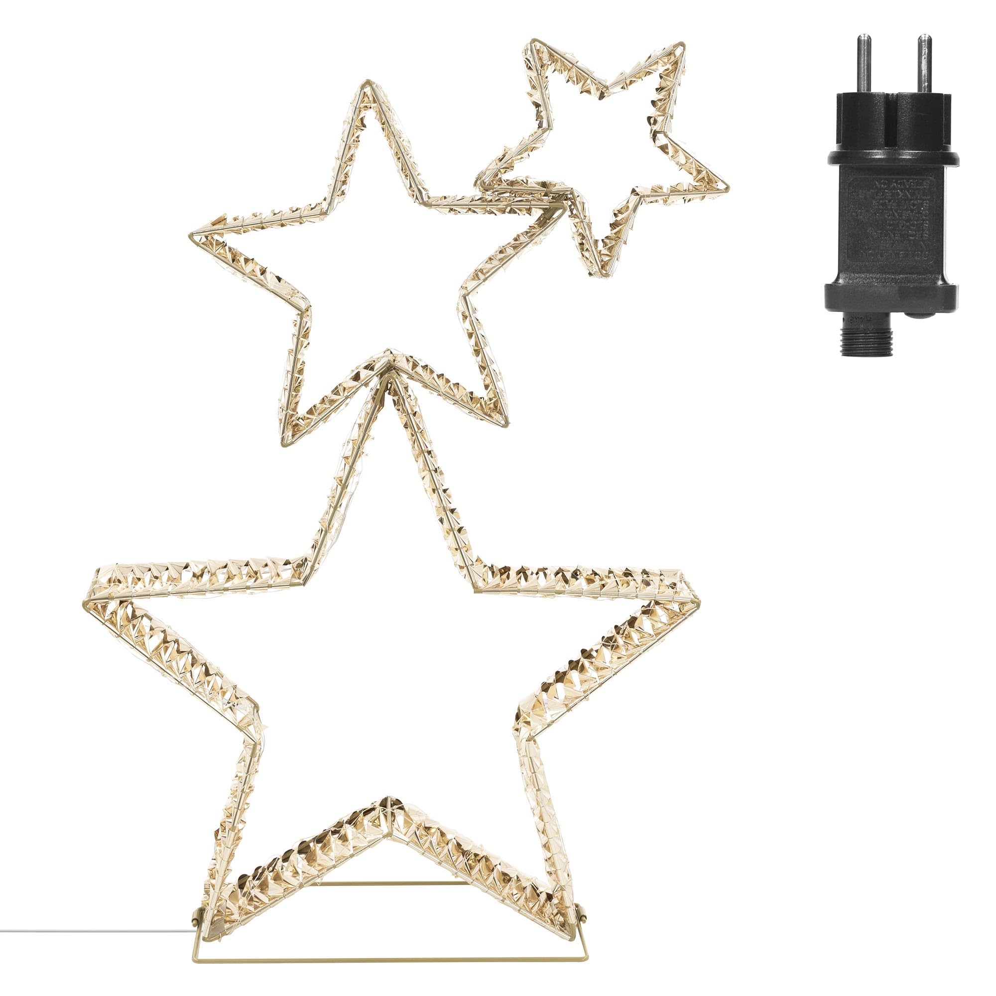 ECD Germany LED lichtnet lichtketting Kerstmis warm wit 320 LED 1,5 x 3,0 m voor binnen en buiten gebruik IP44, kerstverlichting kerstlichtketting voor kerstboom