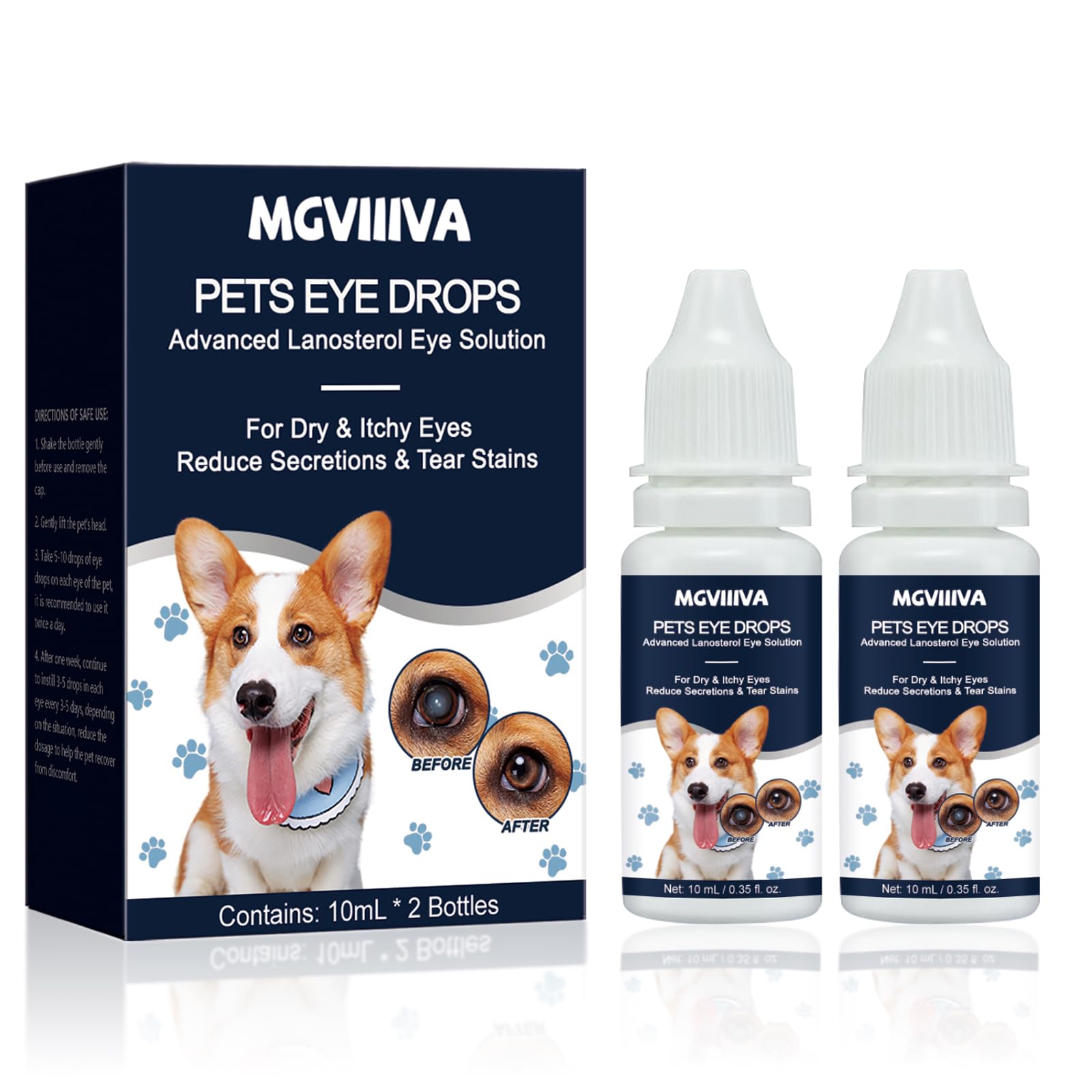 Dog & Cat Cataract Eye Drops – Msktasy 2-Pack