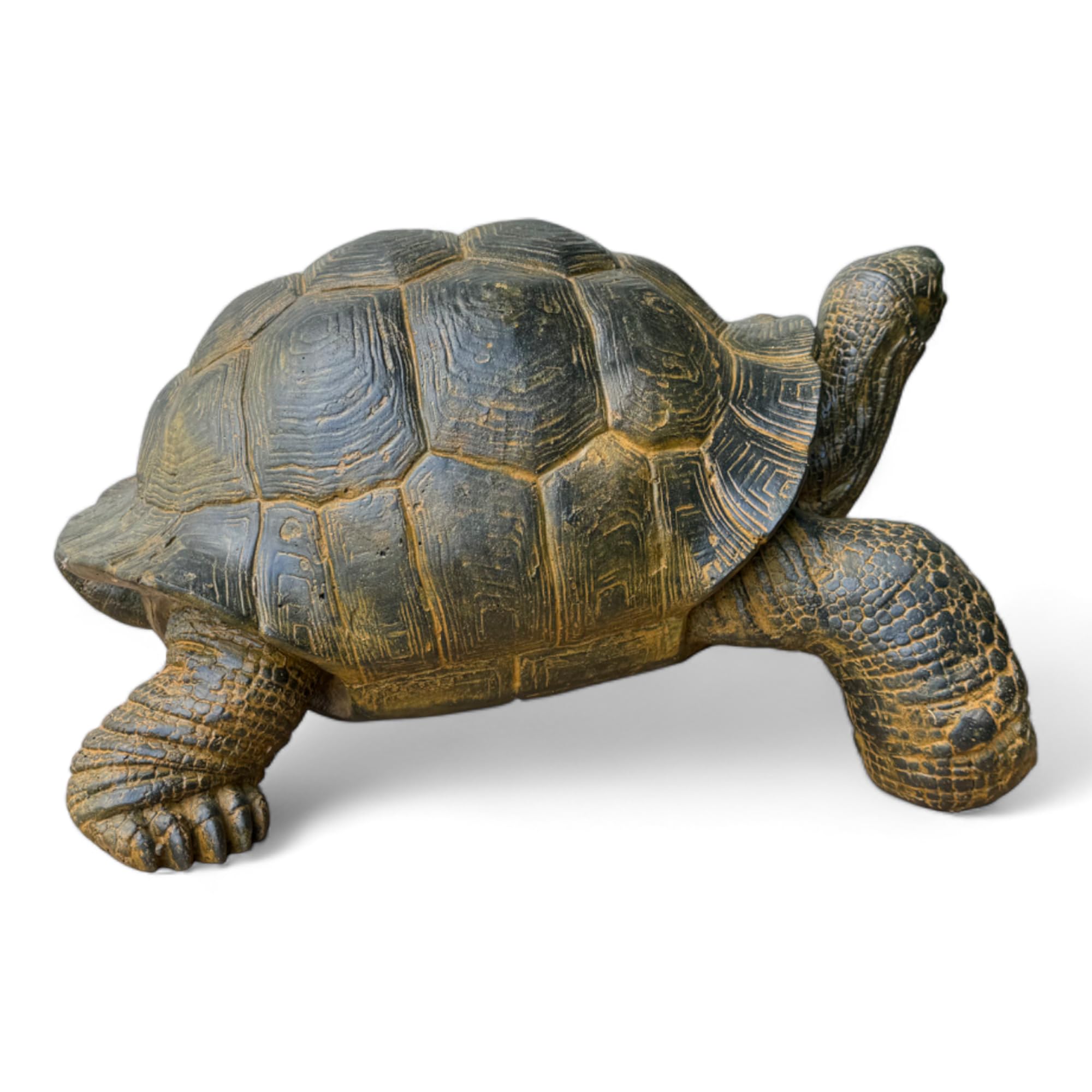 Stein Schildkröten – Pool, Garten, Terrasse - Langlebig und Wetterbeständig – Gelblich aus Glasfaserbeton – 32, 47 und 65 cm (Groß)
