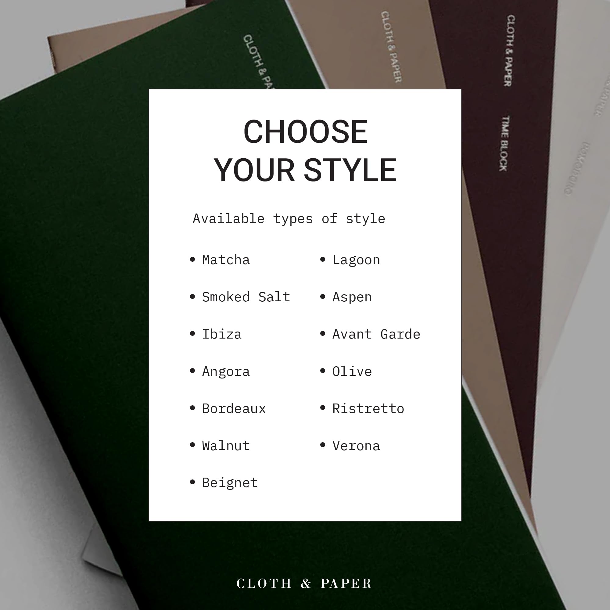 Cloth & Paper Taccuino da viaggio | Planner con blocco del tempo – Bordeaux | Agenda giornaliera sottile A5 10,9 x 21,1 cm | Layout a blocchi di tempo di 30 minuti per pianificazione, pianificazione e