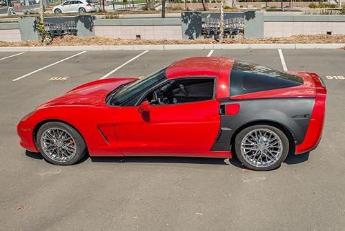 Miniatura 4 de Repuesto para modelos Corvette C6 2005-2013  ZR1 estilo fibra de carbono parte trasera del panel lateral del guardabarros de cuerpo ancho