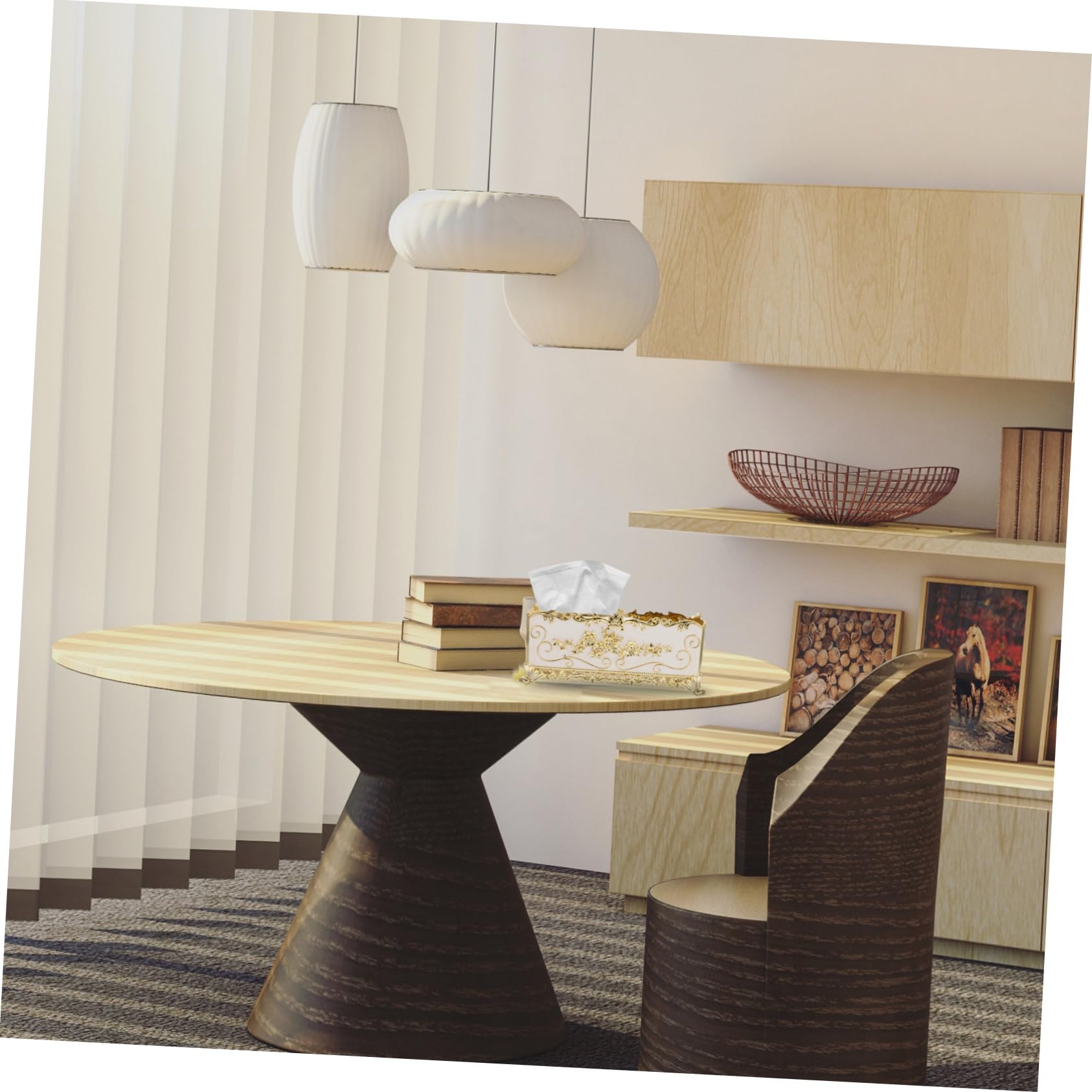Gatuida Boîte à Mouchoirs Élégant pour Maison Étui à Mouchoirs Style Européen Porte-mouchoirs Facile Utilisation avec Couvercle Magnétique