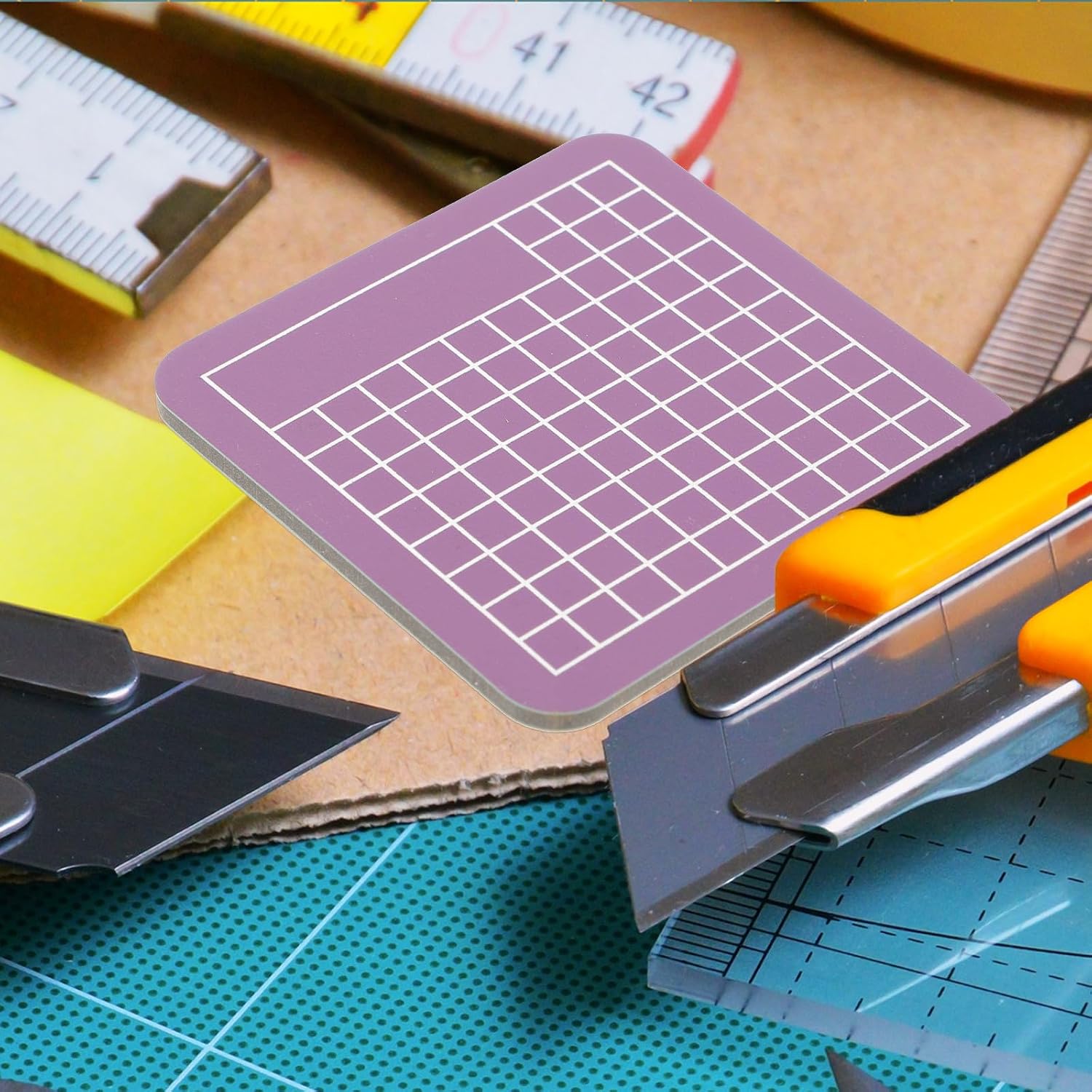 3pcs Purple PVC Cutting Mat Board for Craft Projects and Engraving Use