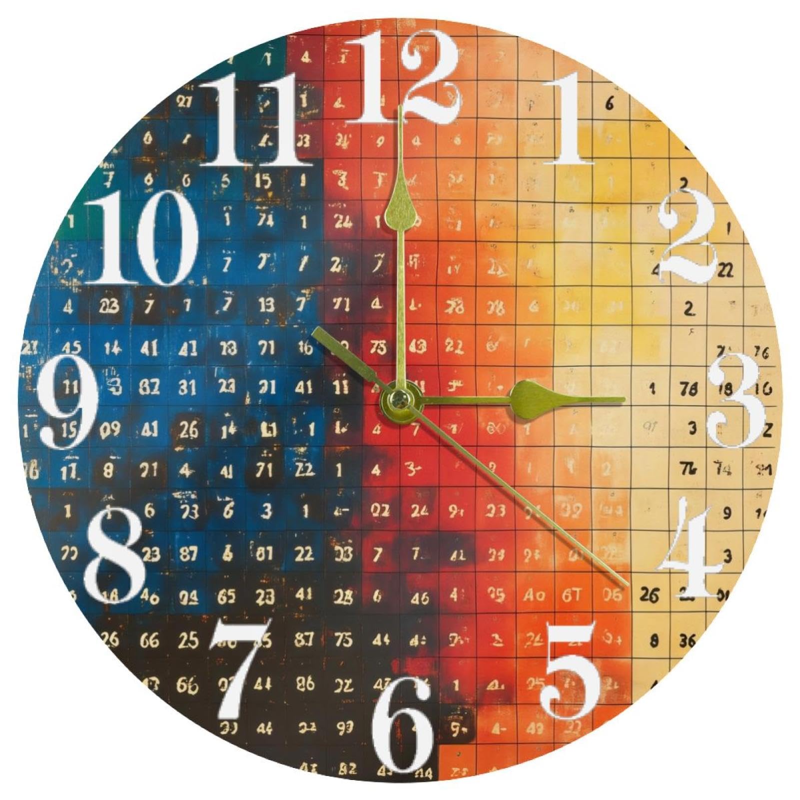 Horloge ronde mathématique à quartz pour sublimer votre bureau rétro