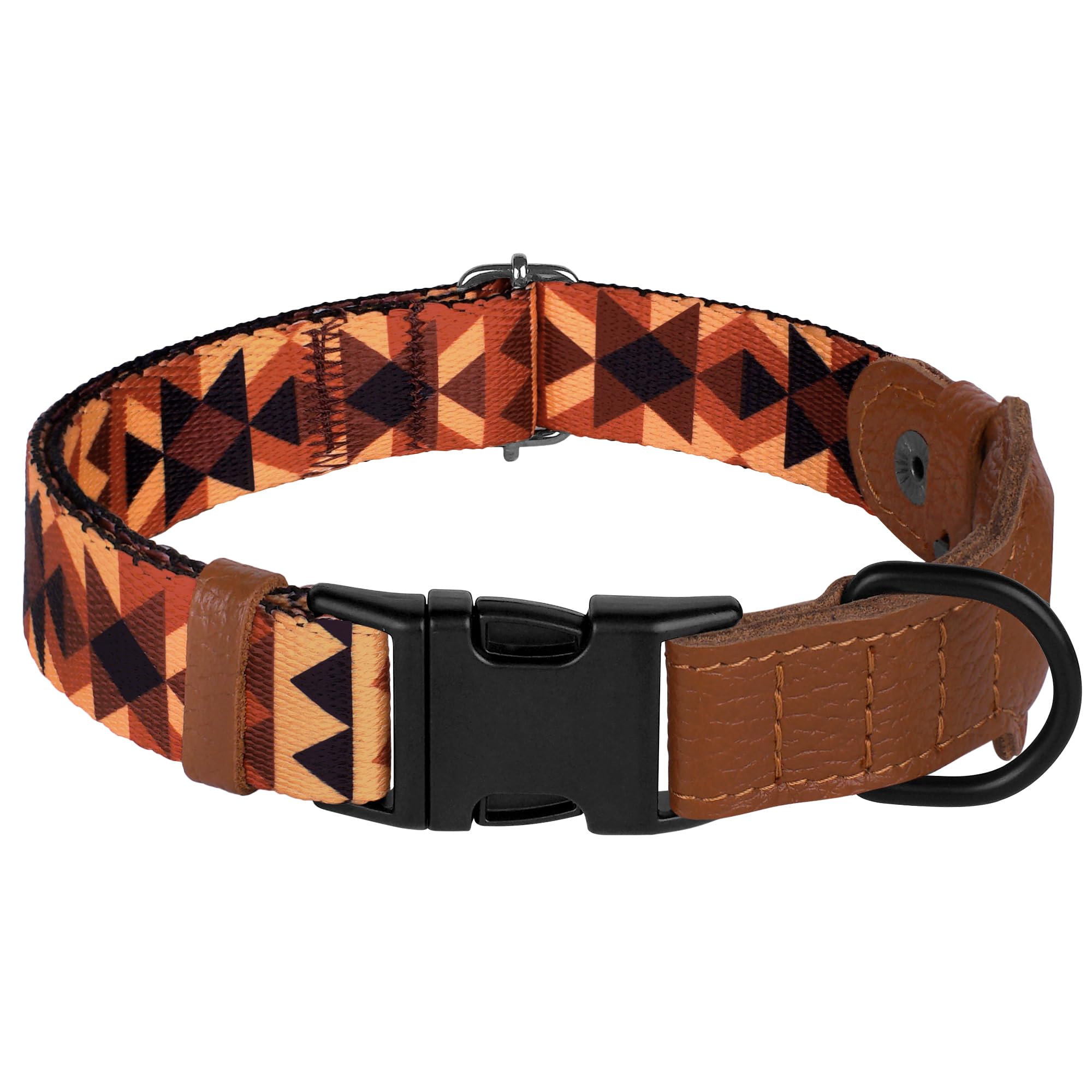 AirTag – Collier pour chien avec boucle en métal – Collier pour chien en cuir souple imprimé avec support Apple AirTag – Collier GPS de suivi sécurisé pour animaux de compagnie pour fille, garçon