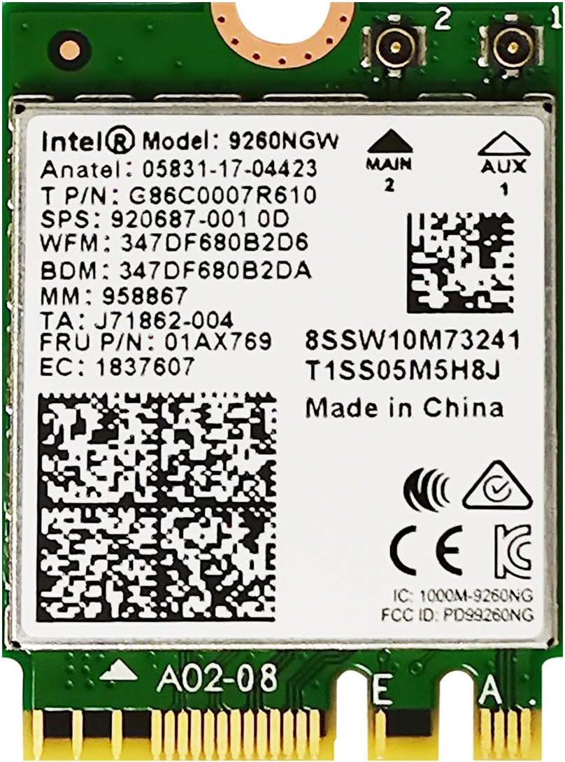 Intel 9260 9260NGW Dual Band 1730Mbps Bluetooth 5.0 Mini PCIE Wireless-AC Card E - Foto 6