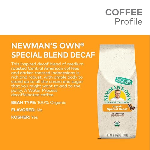 Vista 12 de Newman's Own Organics Newman's Breakfast Blend, café molido, tostado medio, bolsa de 10 onzas