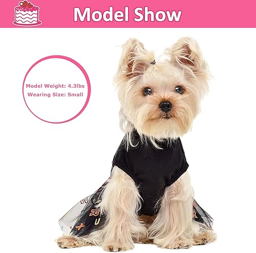 Miniatura 5 de Vestido de cumpleaños para perro, con pajarita, para cachorro, transpirable, lindo, ropa de princesa para perros pequeños, gatos, chihuahua, yorkie,