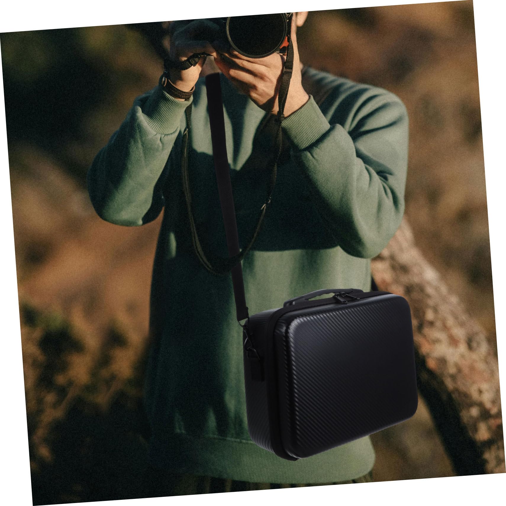 Estuche para Cámara Portátil Bolso Organizador Correa para Hombro Compatible Pro Protectora para Lentes