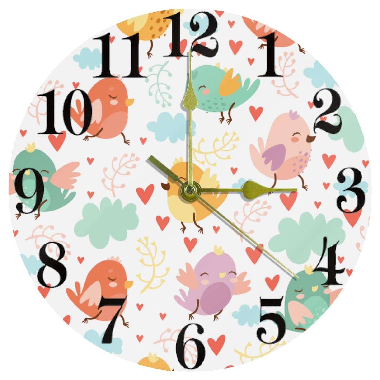 Horloge murale silencieuse sans tic-tac avec mouvement à quartz fluide de 25 cm