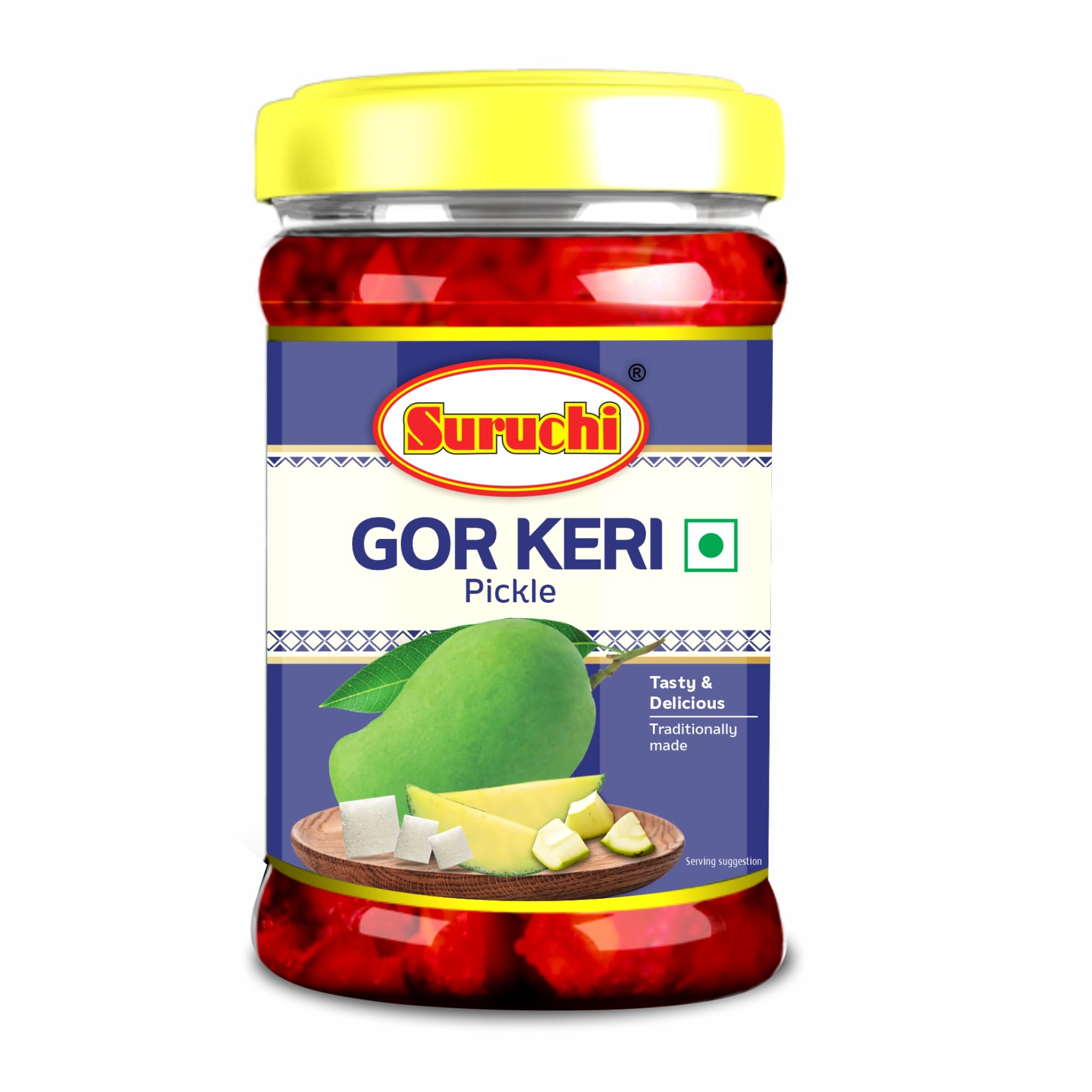Suruchi Gor Keri Pickle - 1kg | Meetha Aam Ka Achar | Sweet Gujarati Gor Keri Mango Chutney | Authentic Indian Mango Pickle (Pack of 1) (B0D9SGRN99) Amazon Price History, Amazon Price Tracker