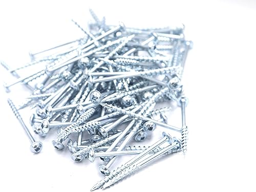 Miniatura 5 de FGen 100 piezas cuadradas Groove Head Wash Wood tornillo grueso dientes con cabeza de arandela #8-2-12 pulgadas