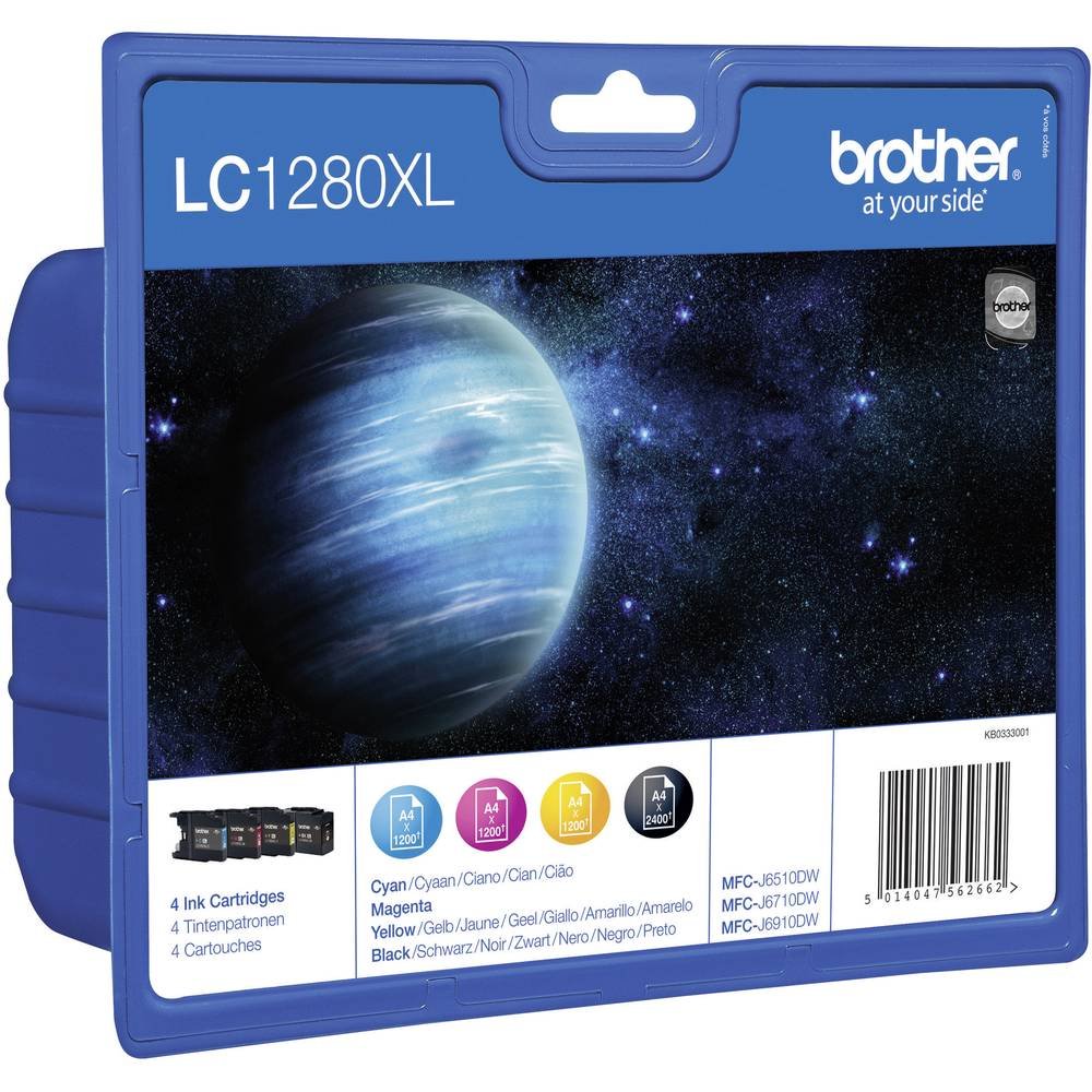 Brother Lc-1280Xlvalbpdr Ink Cartridge Multi Pack Bk.c.m.y High-Capaci