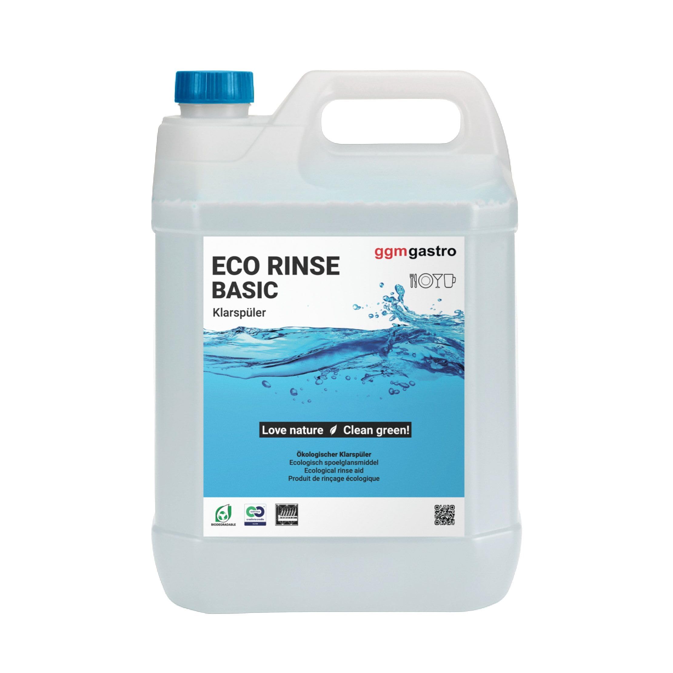 GGM Gastro | KSH10 | Klarspülmittel für streifenfreie Ergebnisse - 10 Liter - Ökologisch & chlorfrei