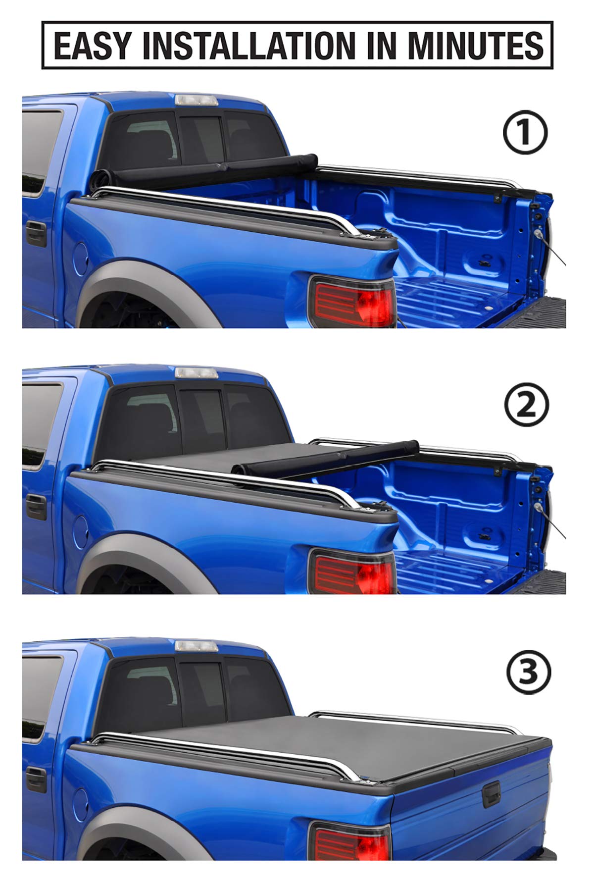 Buy Tyger Auto T3 Soft TriFold Truck Bed Tonneau Cover Compatible with