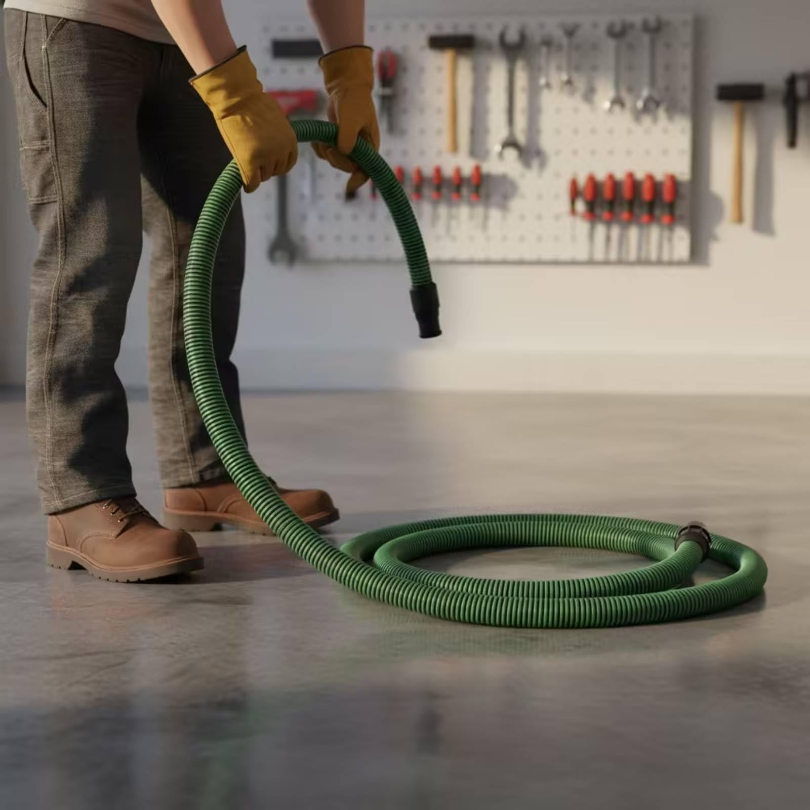 Colcolo de Aspiración de Polvo para Colector Tubo de Succión Conducto Flexible Conectores Resistentes Construcción Anticolapso Adecuada para Taller Carpintería Bricolaje Obra