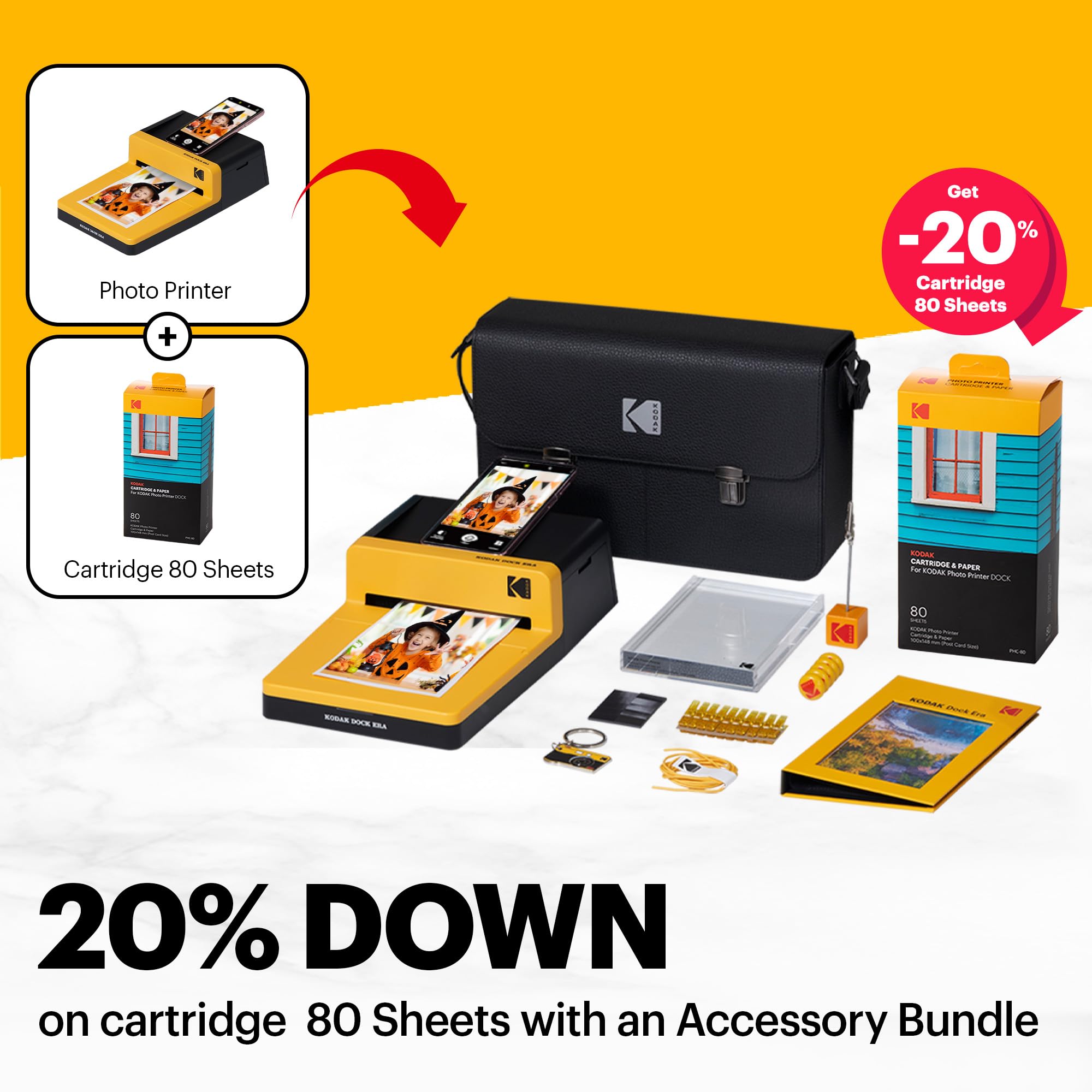 KODAK Dock ERA 4PASS チェキスマホプリンター KODAK Dock ERA 4PASS