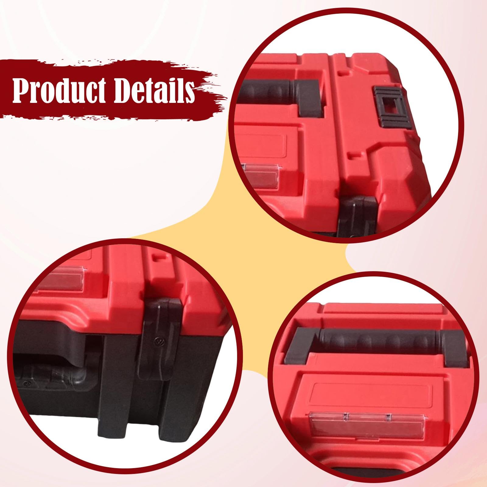 perfk Boîte à outils modulaire pour un accès facile aux outils, format extra large, sac de transport et boîte de rangement pour garage ou atelier, M