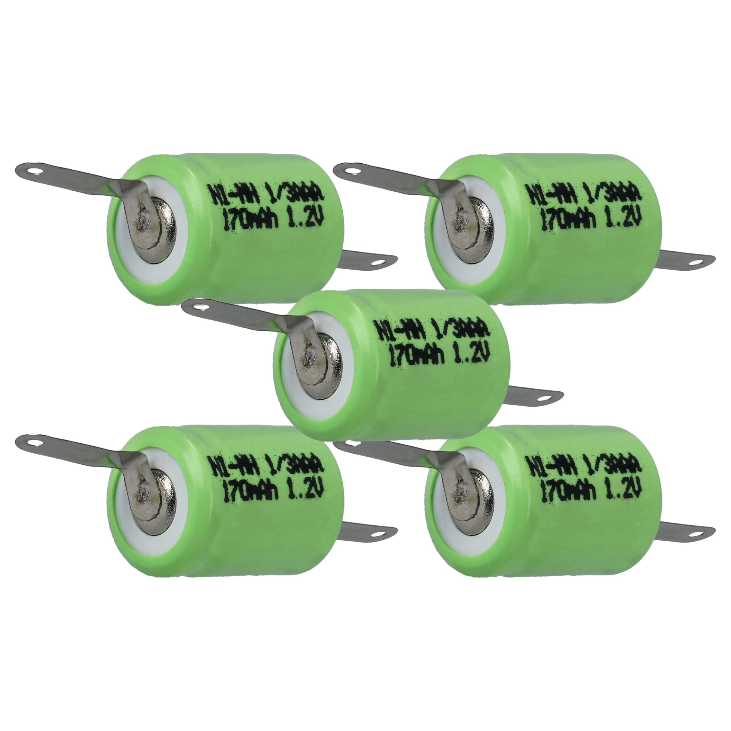 vhbw 5X Batteries Remplacement pour 1/3AAA