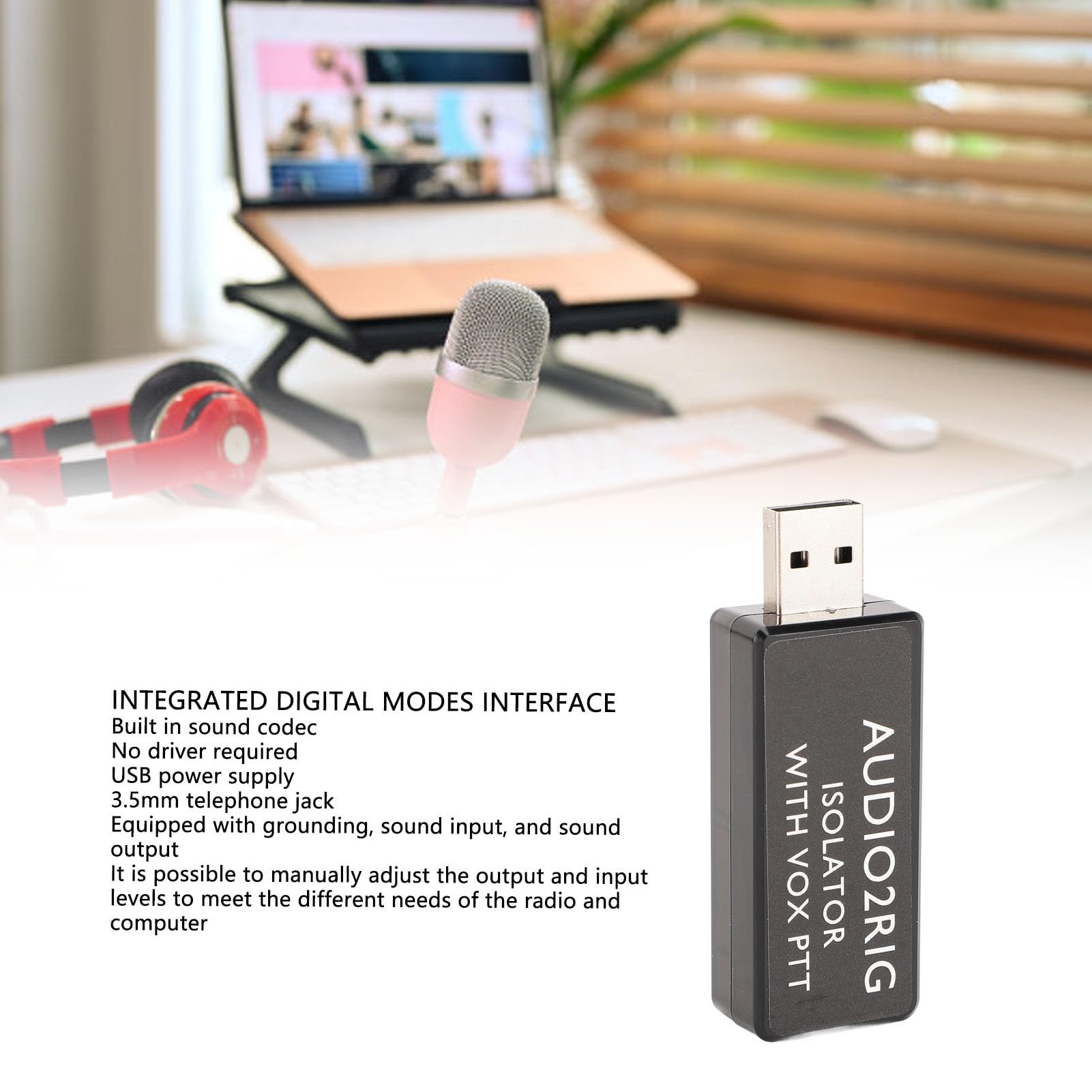 Cocoarm Interfaccia Digitale per Radioamatori, Jack da 3,5 Mm