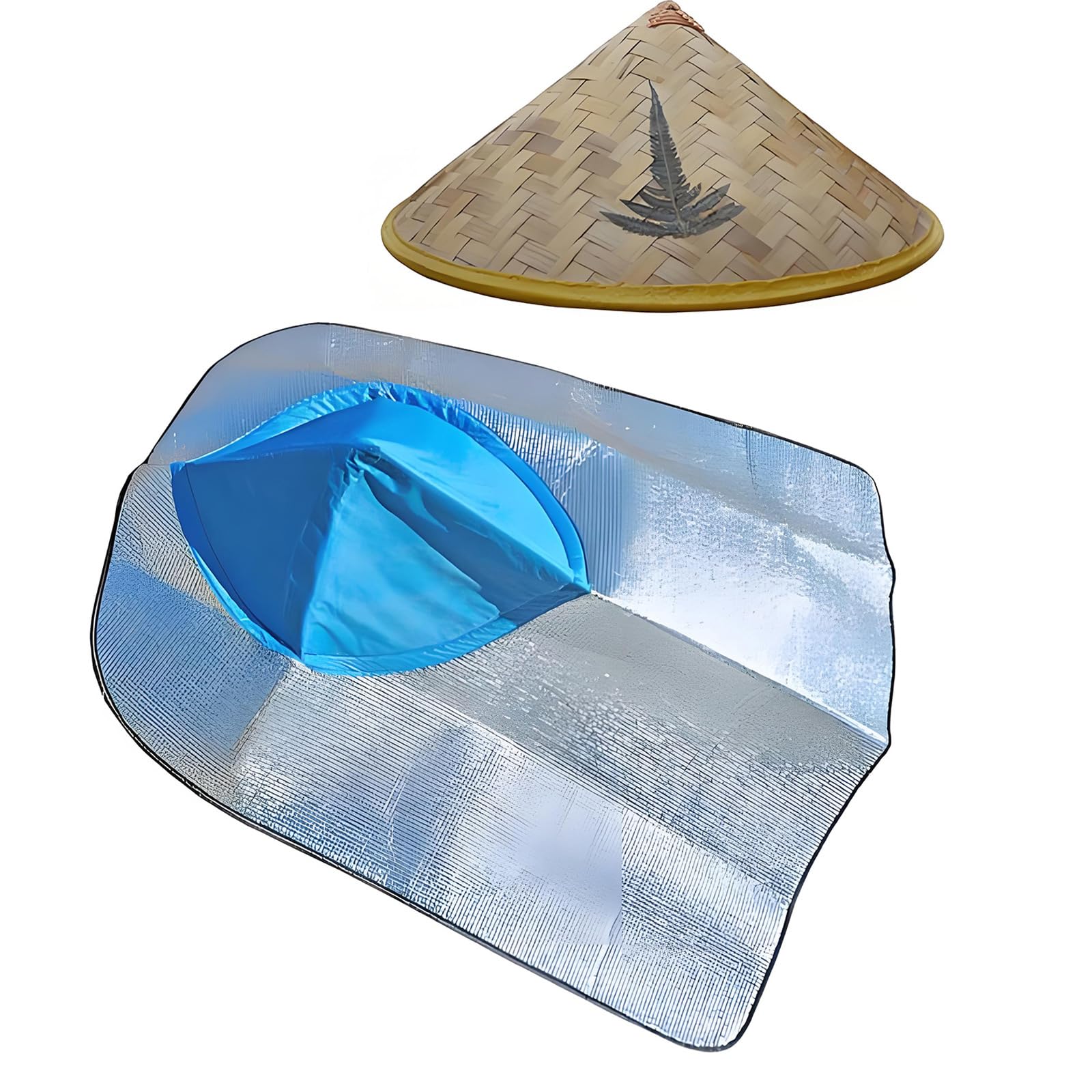 Chapeau de pluie à large bord imperméable et cape de protection nuque - 7