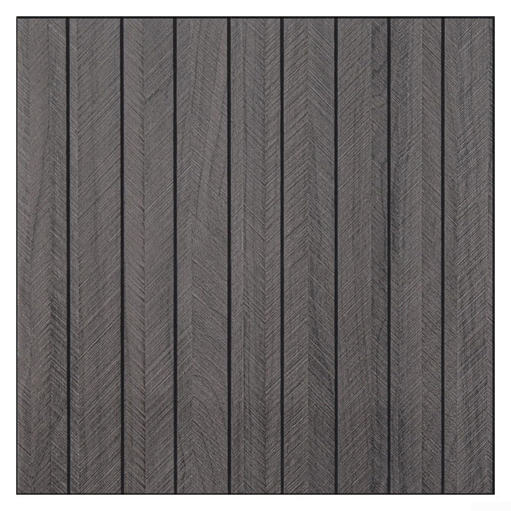 Paneles de pared 3D de 40 x 40 cm negros fonoabsorbentes y azulejos decorativos efecto madera