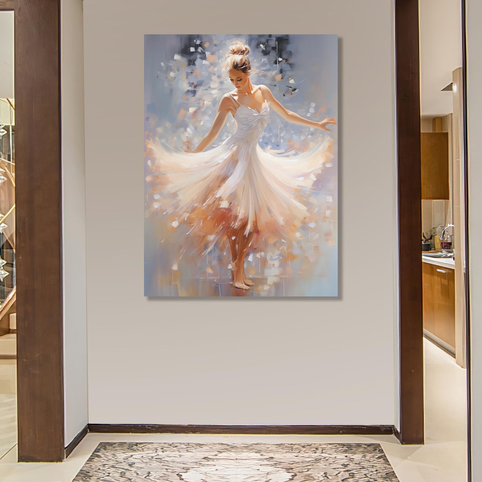 Tableau Toile Danseuse Ballet 160x50 Cm - Impression Moderne - Décoration Murale ARTTOR