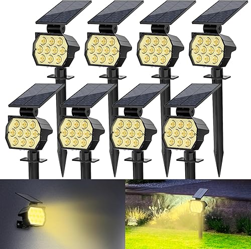 Miniatura 10 de Luces solares de movimiento para exteriores, 400 LED2 paquetes3 modos Panel separado de luces de seguridad de inundación alimentadas por energía