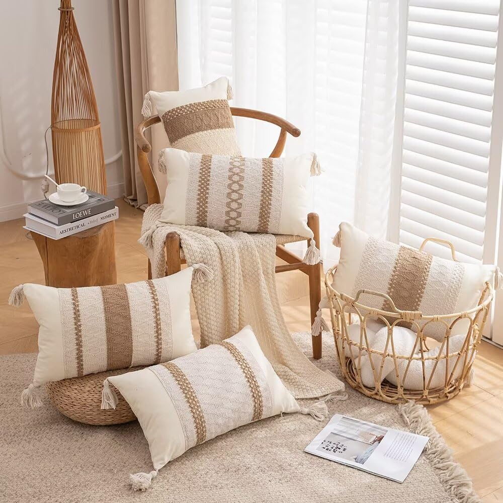 Caflife Boho - Set Di 2 Federe Decorative Per Divano E Salotto, Stile