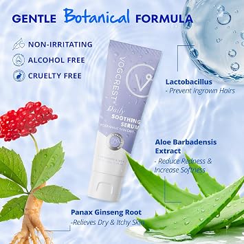 VG VOGCREST After Shave for Women: Post-Shave Soothing Serum for Face Legs Bikini Arms to Reduce Redness