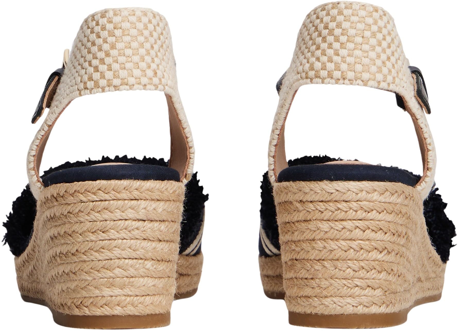 Tommy Hilfiger Alpargatas con cuña Mujer Fringe Canvas con tacón de cuña