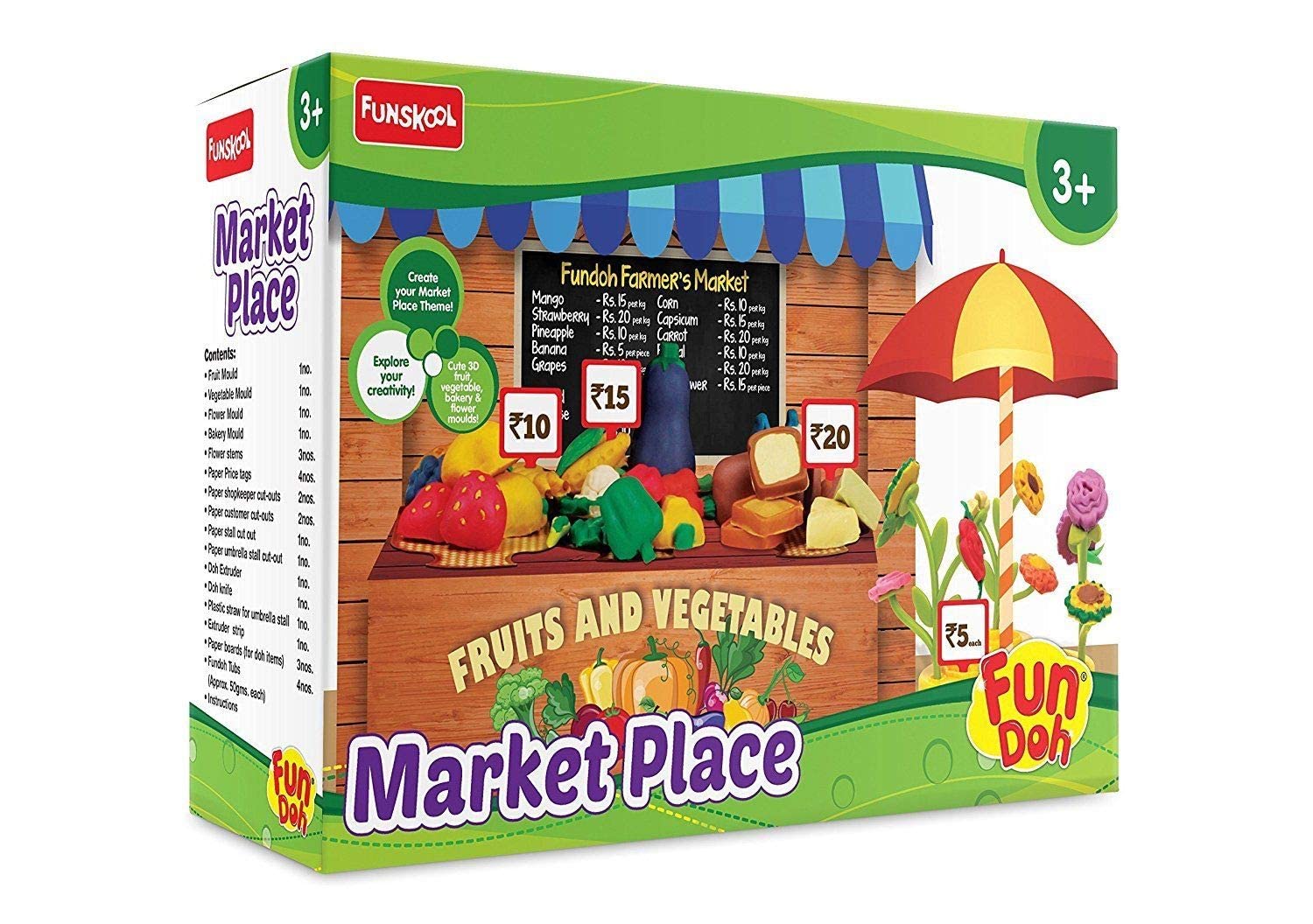 Fundough - Market Place, Cutting and Moulding Playset, 3years +, Multi-Colour (B01N304DSE) Amazon Price History, Amazon Price Tracker