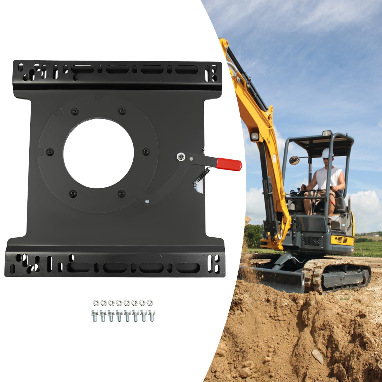 Console pivotante côté passager/conducteur pour T5, T6, siège pivotant à 360°, caravane, véhicule utilitaire et transport (côté passager)