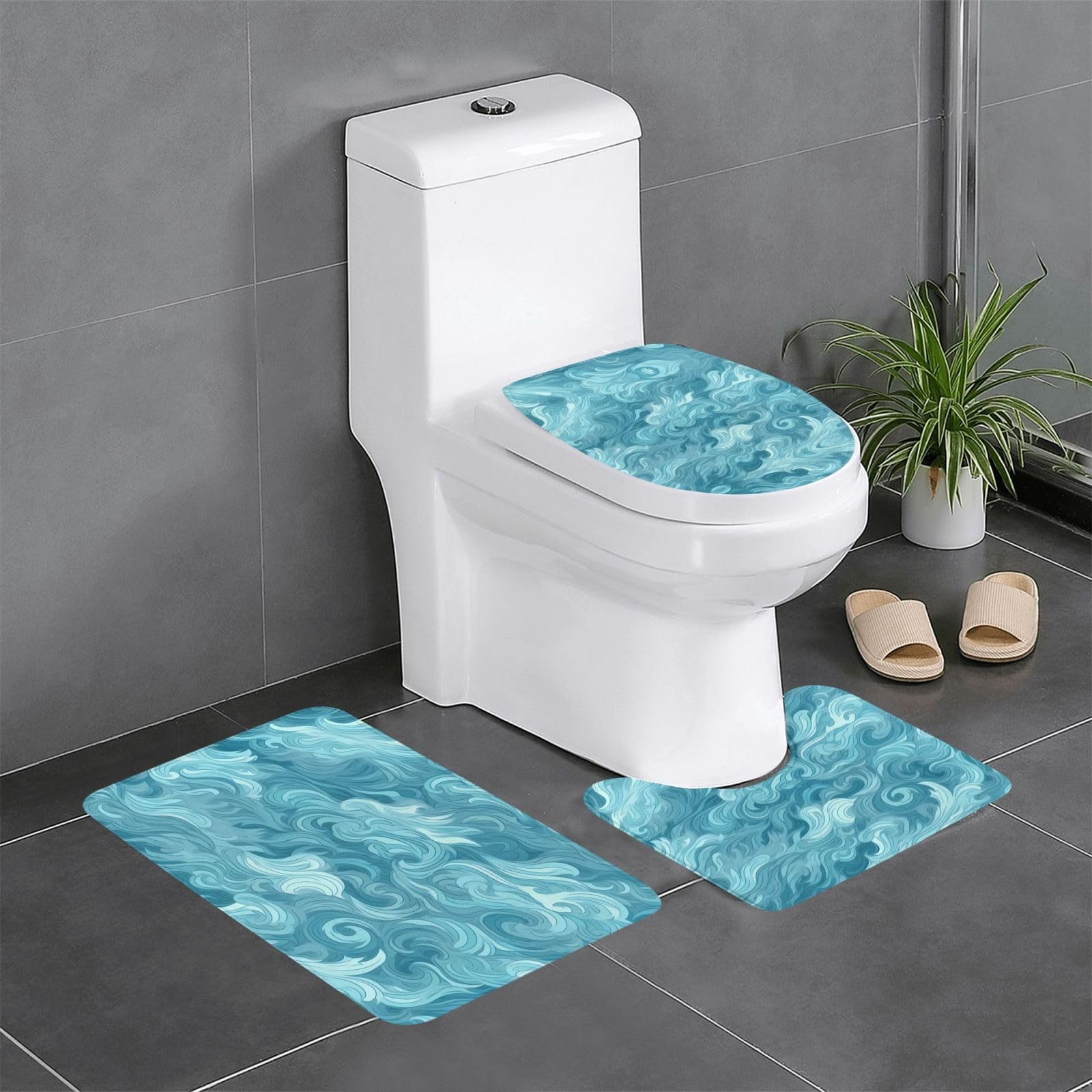 Tapis de salle de bain antidérapants HJFCZH sécurisés et faciles à laver pour la maison