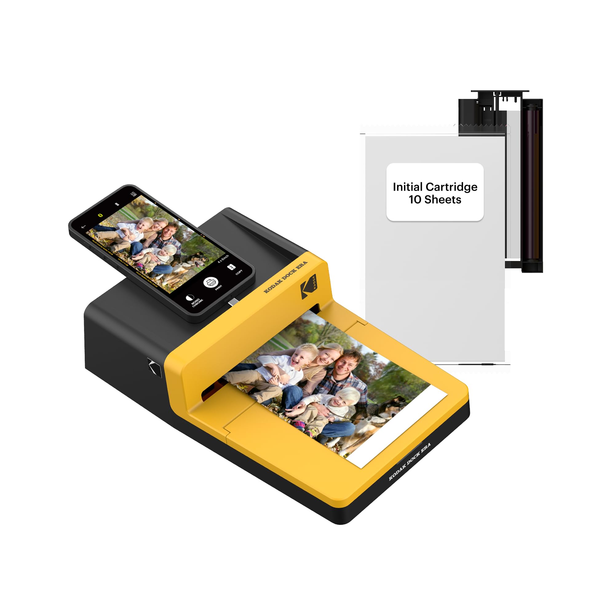 KODAK Dock ERA 4PASS Instant Photo Printer (4x6 inches) + Initial 10 Sheets