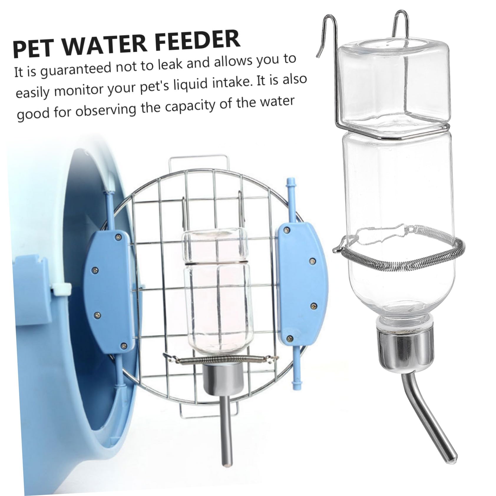 VANZACK 6 Pièces Abreuvoir Suspendu pour Animaux Distributeur Plastique sans Odeur Antifuite Convient pour et Rongeurs