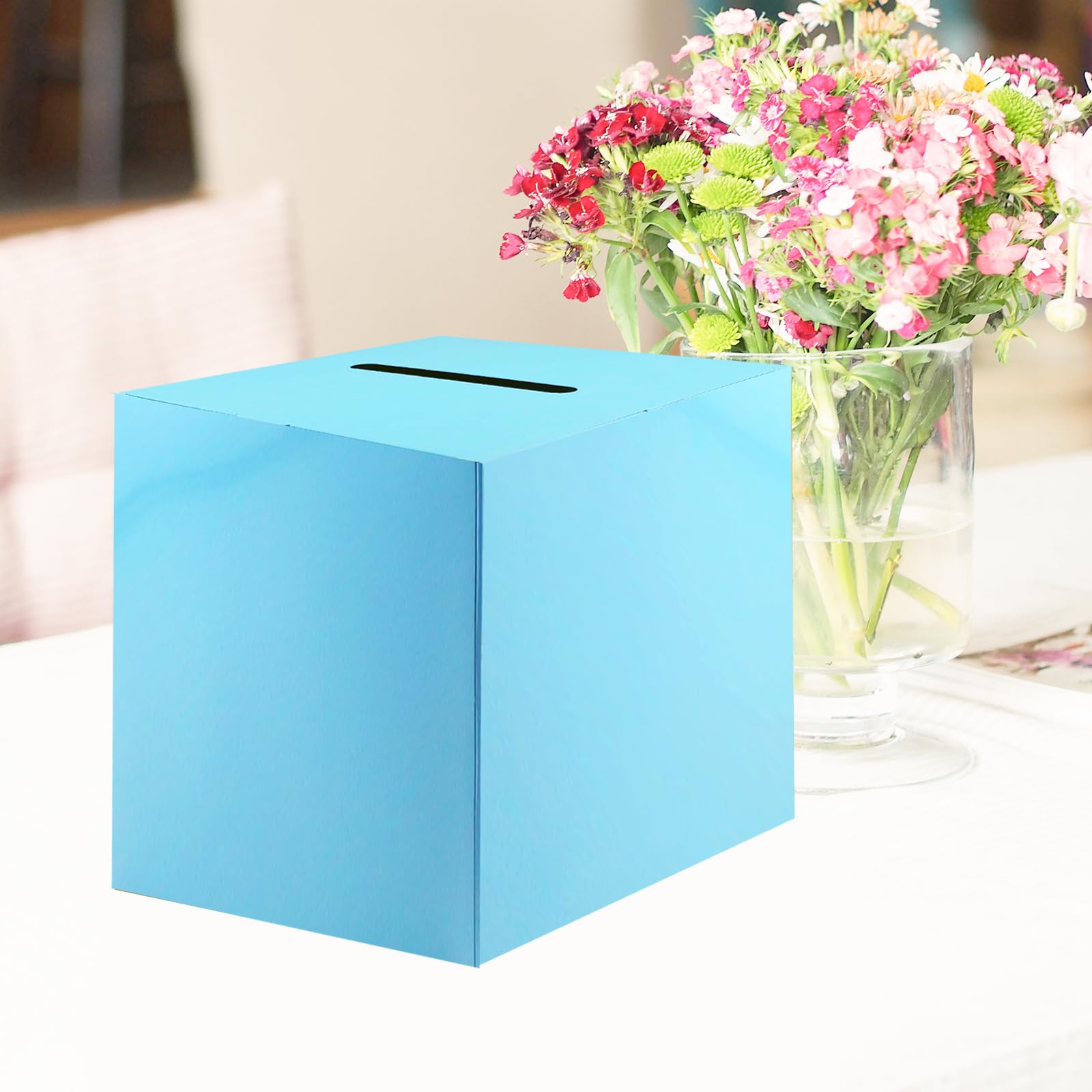 Tytroy Money Box Memory Cards Reception Centerpiece Box (Blue, 1PC)