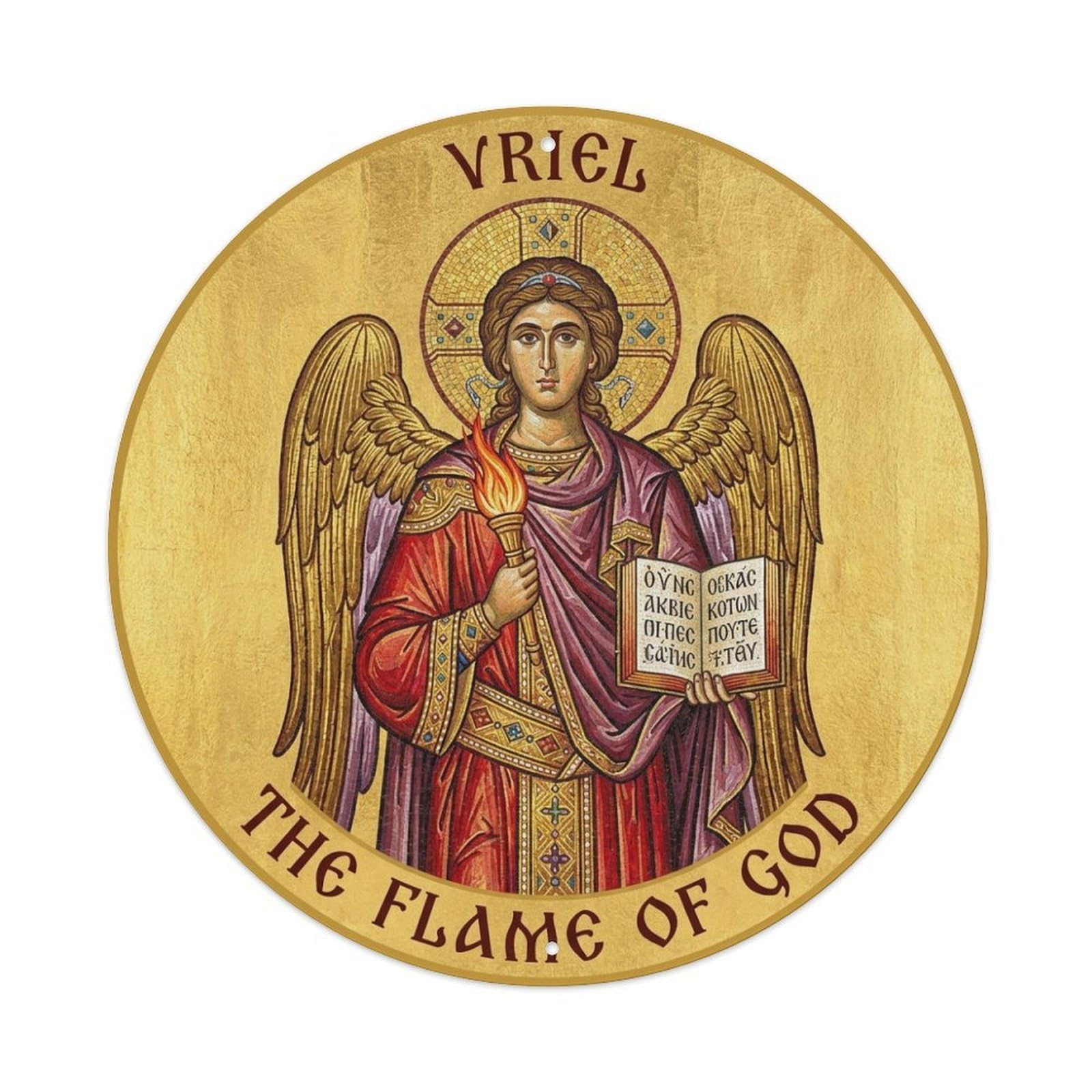 The Flame of God Divine Wisdom Archangel Uriel Metal Tin Sign
