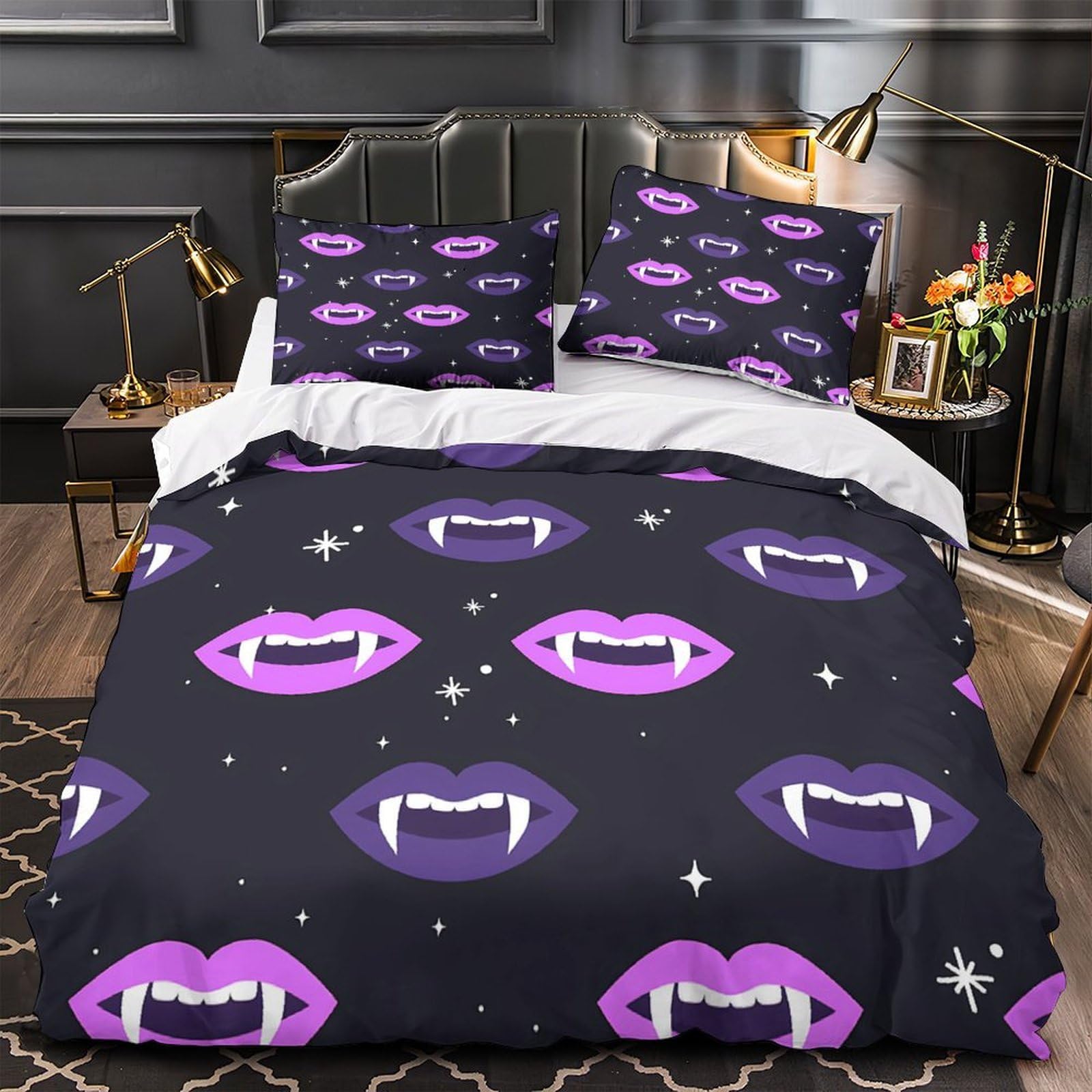 Tejido Texturizado Funda de Edredón con Fundas de Almohada 3 Piezas Diseño 3D Cremallera Oculta Transpirable Estilo de Sala de Estar Moderna Funda Edredon for niños y niñas King（220x240cm）