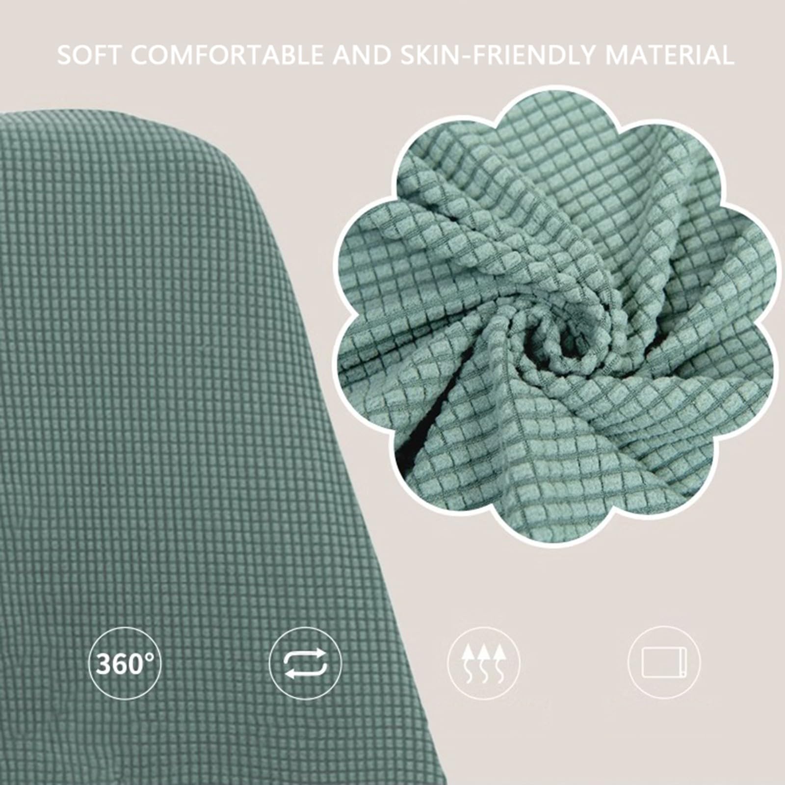 Fundas para sillas de comedor, universales, elásticas, curvas, para cocina y comedor, diseño nórdico moderno