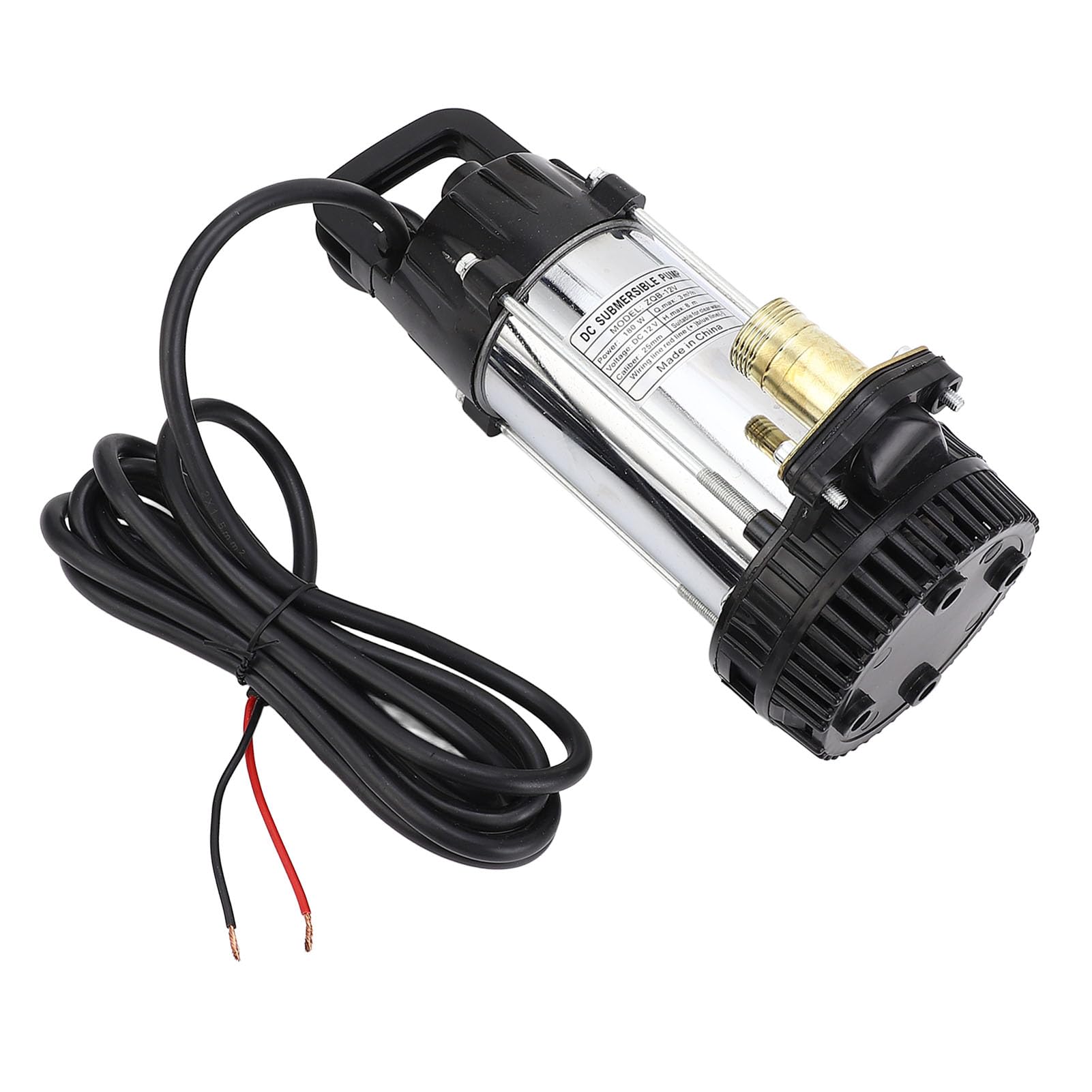 Pompa Głębinowa DC Bezszczotkowy Silnik Miedziany do Gospodarstw Ranczowych, Mocna Obudowa Uszczelniająca, Zintegrowana Pompa 12 V 180 W 3 Metry³/h 8 M Podnośnik Opróżniająca Basen do