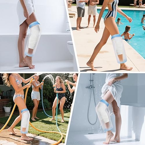 Miniatura 7 de Rodillera impermeable para ducha después de la cirugía, protector de rodilla para ducharse después de la cirugía para cirugía de rodilla,