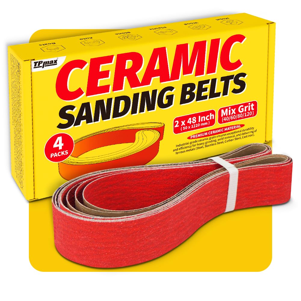 Bandes abrasives en céramique 5 x 122 cm pour affûtage et travail du bois