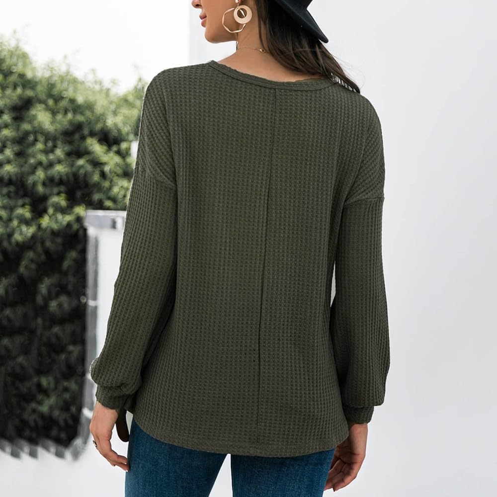 Uwdiohq Damen Pullover Langarm - Leichter Strickpullover Loose Fit Für Herbst