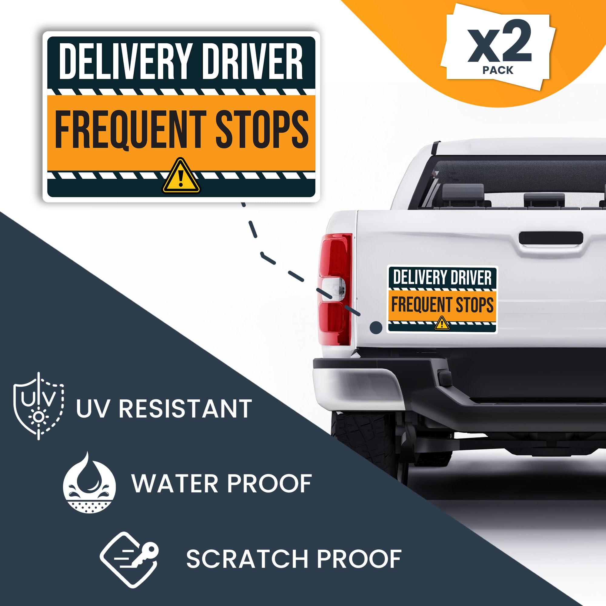 Magnet Me Up Frequent Stops Delivery Driver Magnet - Large 12x18 Inch, 2PK, Heavy Duty Car Magnet