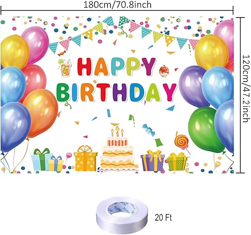 Miniatura 2 de Globo blanco de cumpleaños Paty telón de fondo blanco globo blanco feliz cumpleaños globo blanco fotografía fondo para decoración del hogar