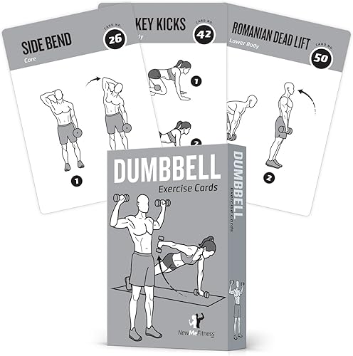 NewMe Fitness Tarjetas de entrenamiento  Baraja de instrucciones de entrenamiento para mujeres y hombres guía de fitness para principiantes sobre