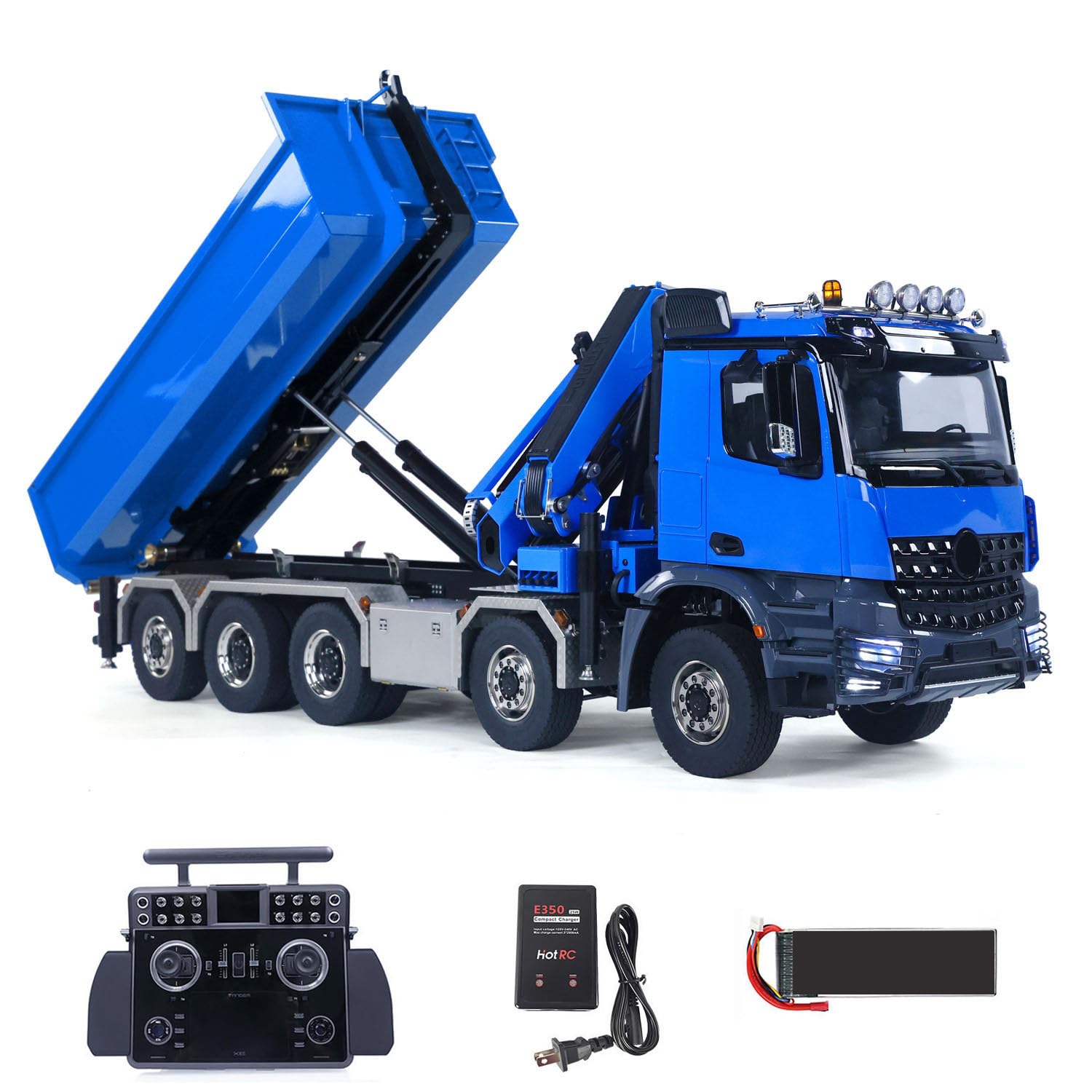 TOUCAN RC HOBBY 1 14 10x10 RC Hydraulic Crane Dump Truck Full Dumper Car Model Rear Axle Lifting