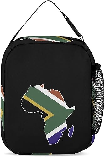 Miniatura 3 de South Africa Flag Africa Map Insulated Lunch Bag for Women Men Reusable Lunch Box Tote Bag for Work Travel