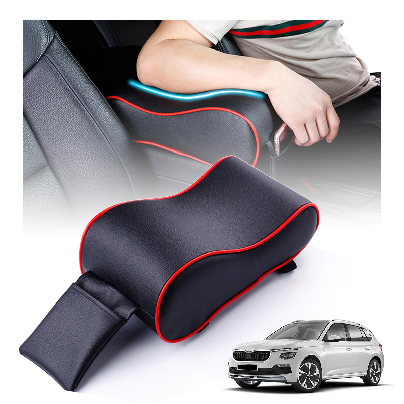 Hoes voor middenarmsteun, leer, automiddenconsole
